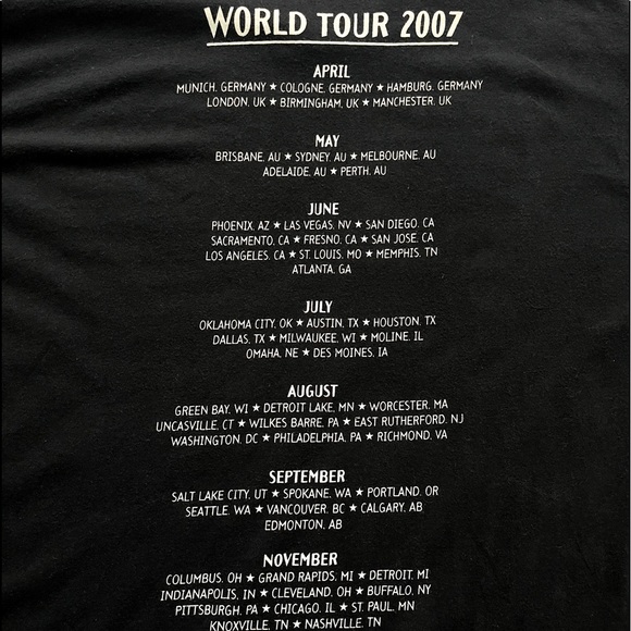 XX-Large Vintage Keith Urban 2007 World Tour Shirt - Picture 4 of 5